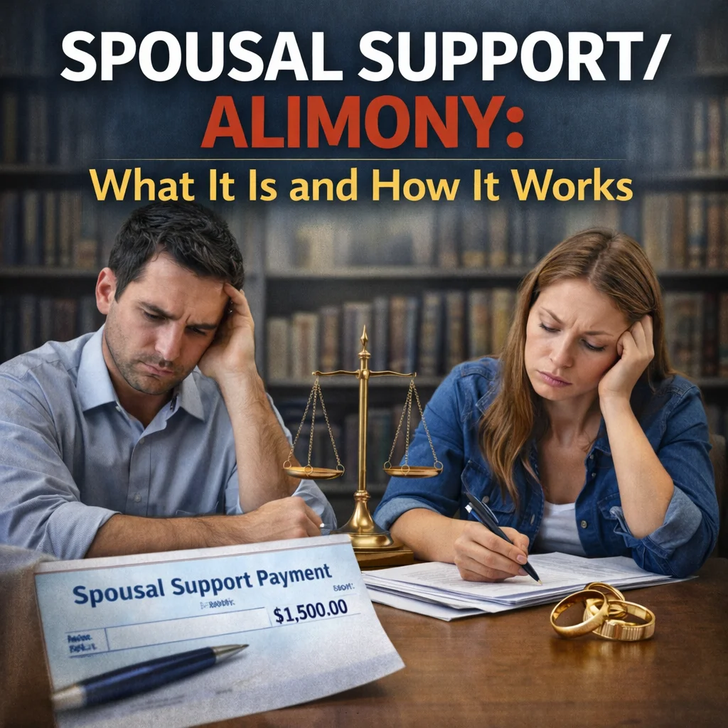 Spousal Support / Alimony: What It Is and How It Works - Learn what spousal support or alimony is, how courts decide it, how long it may last, and how speaking with a family lawyer may help protect your interests.